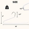 BP4U Open-Ended Metal Pants Hangers, Non-Slip Heavy-Duty Steel Hangers for Jeans, Trousers, Scarves & Bath Towels - 2 of 4