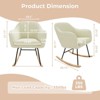 Nursery Rocking Chair, Upholstered Chenille Glider Rocker Chair, Modern Armchair With Wood Legs - 2 of 4