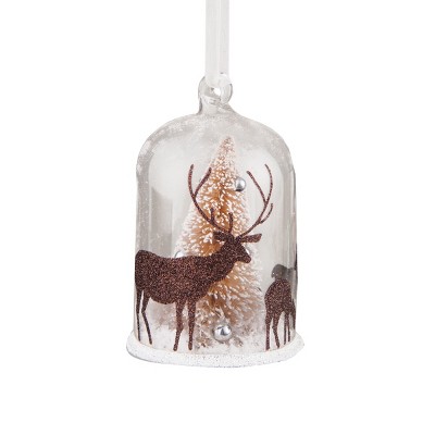 Gallerie II Deer in Forest Bell Jar Christmas Xmas Ornament