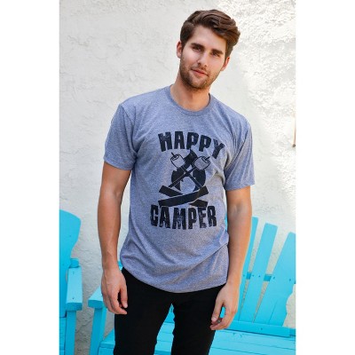 Мужские футболки Crazy Dog T-Shirts, Inc. Mens Happy Camper Shirt Funny Camping Cool Hiking Graphic Vintage Tee 80s Saying - Crazy Dog Men's T Shirt For Campers Red XL — фото 3