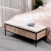 Linen Entryway Bench With Storage,Mudroom Bench,Bed Bench With Storage,End Of Bed Bench,Window Bench,Wooden Storage Bench For Living Room-Cuddlewood - 2 of 4