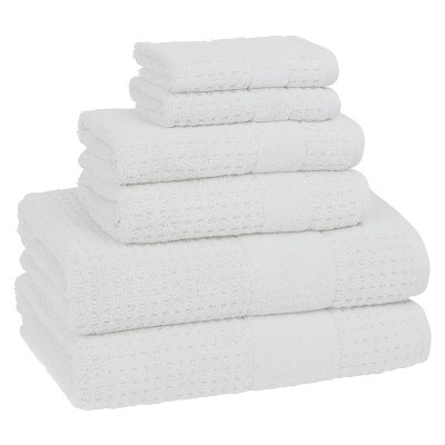  W Hotels Angle Bath Towel Set - 100% Cotton - White - Includes  2 Bath Towels, 2 Hand Towels and 2 Washcloths : Home & Kitchen