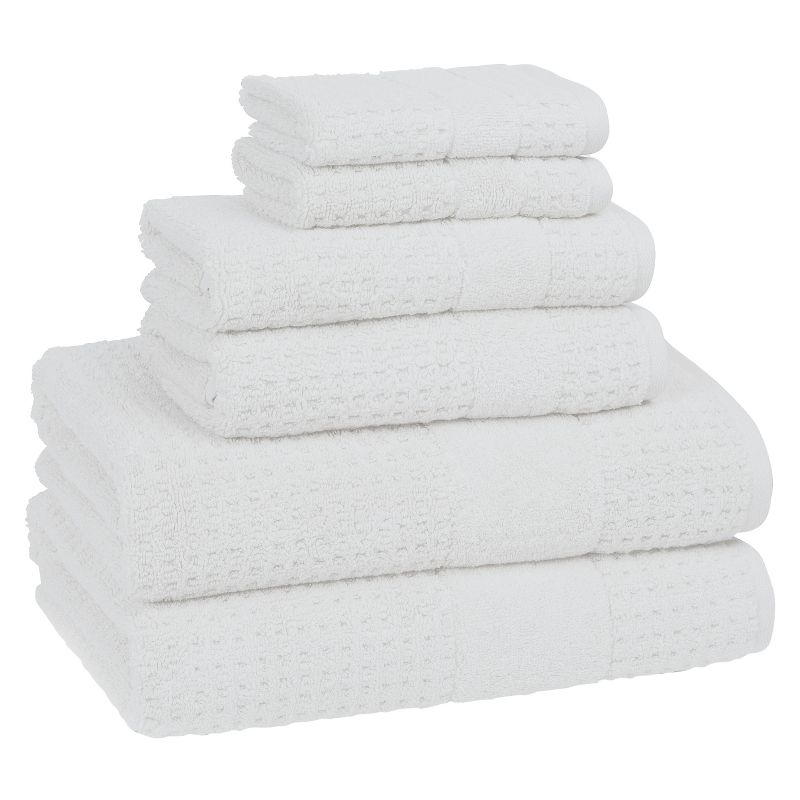 6pc Checkered Bath Towel Set - Cassadecor, 1 of 6