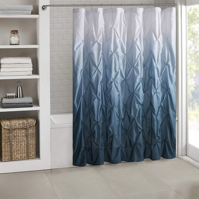 Loralie Ombre Pintuck Fabric Shower Curtain 72"x72" by Sweet Home Collection®