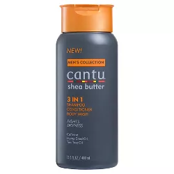 Cantu Men's 3 in 1 Shampoo Conditioner Body Wash - 13.5oz