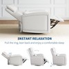 Manual Recliner Chair with 360° Swivel, Simulated Leather Rocking Armchair, Adjustable Backrest and Footrest, Modern Sofa Chair - 3 of 4