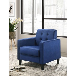 HOMLUX 27.5"W Velvet Accent Arm Chair with Tufting - 1 of 4