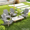 Outsunny Set of 4 Adirondack Chair Cushion, High Back Outdoor Chair Cushions with Ties - 3 of 4