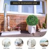 15" Artificial Plant Topiary Balls Set of 2, Outdoor Faux Boxwood Balls, Fake Greenery Plants Decorative Spheres - 4 of 4