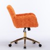 NicBex Upholstered Office Chair with Adjustable Height Modern Rotatable Computer Chair Vanity Chair with Golden Base for Office, Study, Bedroom - 4 of 4
