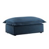 PAGED Corduroy Fabric Ottoman, Modern Wooden Sectional Sofa Footstool Module with Thickened Seat Cushion, Shoe Bench for Living Room, Bedroom - 2 of 4