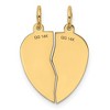Black Bow Jewelry 14k Yellow Gold I Love You Set of 2 Charm or Pendants, 17mm - 3 of 4
