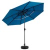 Gulches Aluminium 10ft 3 Tier Auto-tilt Umbrella£¬Outdoor Patio Umbrella - Market Table Pool Deck Umbrella (Base Not Included)( Dark blue ) - 4 of 4