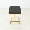 Velvet Upholstered Stool with Durable Frame and Mid-Century Modern Design for Kitchen, Bar, or Dining Area - 3 of 4