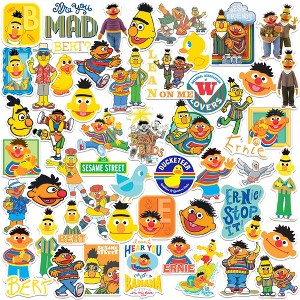 Sesame Street Bert & Ernie 50ct Vinyl Large Deluxe Stickers Variety Pack - 1 of 4