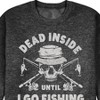 Men's - Instant Message - Dead Inside Until I Go Fishing Graphic Fleece Sweatshirt - 2 of 4
