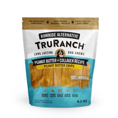 TruRanch Collagen 6"Peanut Butter Chips Rawhide Free Dog Treats - 8.2oz