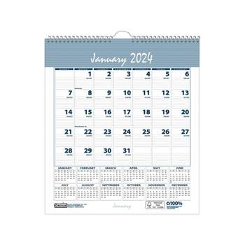 2024 House of Doolittle Bar Harbor 6" x 7" Monthly Wall Calendar Wedgwood Blue/Gray (330-24)