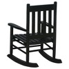 Solid Acacia Youth Rocking Chair with Slat Back, Straight Arms and Long Rockers for Living Room - 3 of 4