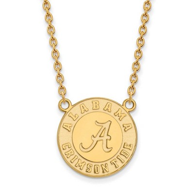 Black Bow Jewelry 10k Yellow Gold Alabama Crimson Tide NCAA Necklace 18 Inch