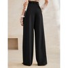 Women's High Waist Wide Leg Pants Office Straight Leg Formal Work Pants - 2 of 4