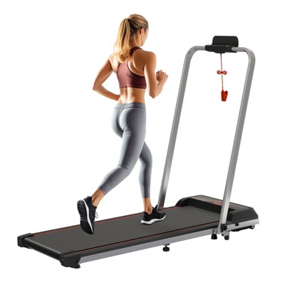 VisioGear Home Gyms, Home Foldable Treadmills with Comprehensive Accessories Included for Living Room, Red, 22.3"*48.62"*38"