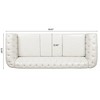NicBex 84.65" Chesterfield Sofa with Rolled Arm, Modern PU Leather 3 Seater Sofa Couch, Upholstered Vintage Couch for Living Room - 4 of 4