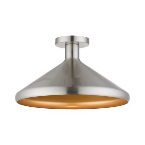 Livex Lighting Geneva 1 - Light Semi-Flush Mount in  Brushed Nickel - 1 of 1