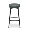 Vipbear Bar Stools Set of 2, 26.3" H Faux Leather Counter Height Bar Stools, Kitchen Counter Stools, Mid-Century Modern Backless Counter Stools - 4 of 4