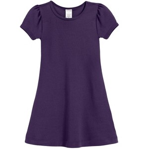 City Threads Girls Soft Cotton Puff Short Sleeve Dress - USA-Made - 1 of 4