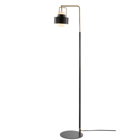 Brendon Floor Lamp - Black/Brass Gold - Safavieh - image 1 of 3