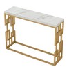 Resenkos Entryway Table, Console Sofa Table,Modern Console Table, 42.5" Sofa Foyer Table with Faux Marble Tabletop White - 4 of 4