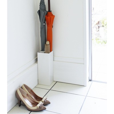 Black Metal Compact Umbrella Stand with Adjustable Trays