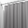iDesign Solid Polyester Shower Curtain - 72" x 72" - Gray - 3 of 4