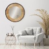 River of Goods 30.5" Ashley Wood and Glass Wall Mirror: Rustic Round, No Assembly, Mango Frame - 2 of 4