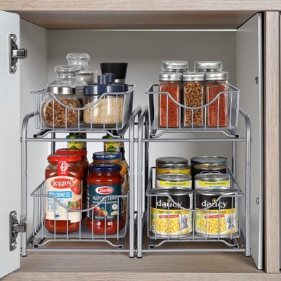 Apex Vanguards Silver Under Sink Kitchen Pantry Organizer