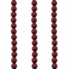John Bead 90pcs Czech Glass 6mm White Alabaster Velvet Maroon Brown Color Round Bead Strands - 2 of 4