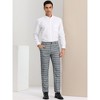 Lars Amadeus Men's Flat Front Office Prom Classic Plaid Dress Pants - 3 of 4