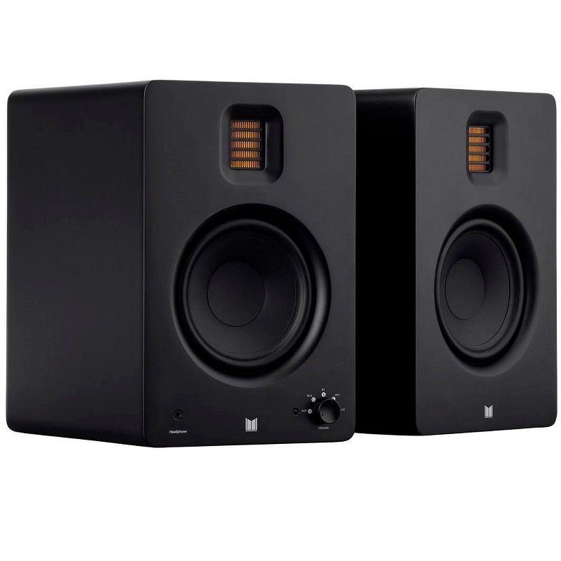 Monolith MM-5R Powered Multimedia Speakers Ribbon Tweeter - Black (Pair) With Bluetooth with aptX HD, USB DAC, Optical Inputs, Subwoofer Output, 1 of 6
