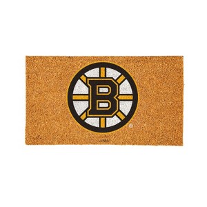 EvergreenNHLBoston Bruins Logo Natural Coir 28 x 16 Inches Indoor Outdoor Doormat - 1 of 4