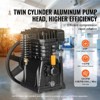 VEVOR Air Compressor Pump Head, 3HP 5.8CFM @ 90PSI, Twin Cylinder Oil Lubricated Air Compressor Piston Pump Head, with Max. 116PSI Pressure,Black - 3 of 4