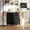 HOMCOM 5 Drawer Office Cabinet Storage Organizer Cabinet with Nordic Minimalist Modern Style & Wheels - 3 of 4