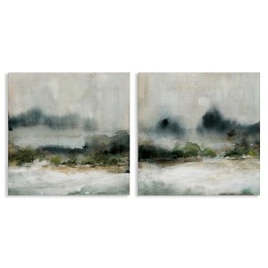 Stupell Industries Somber Abstract Landscape Mountain 2pc Canvas Art Set - 1 of 4