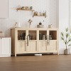 Garvee Side Panel Buffet with 4 Glass Doors, 55 Inch (Approx. 139.7 cm) Large Buffet with Storage - 4 of 4