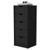 Grungis Modern Dressers with Storage,5 Narrow Drawer Horizontal Storage Organizer for Bedroom Living Room - 4 of 4