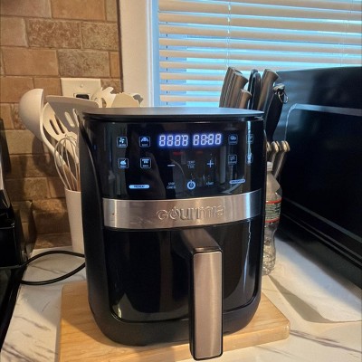 Gourmia Digital 3qt Air Fryer with Guided Cooking Prompts Black