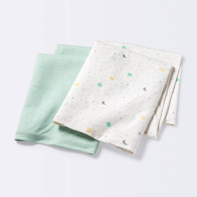 Jersey Swaddle Blanket Space/Mint - Cloud Island™ 2pk