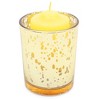 Juvale Round Gold Mercury Glass Cylinder Votive Tealight Candle Holder Set of 24 Decorative, 2.2"x2.2"x2.6" - 2 of 4
