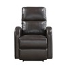Faux Leather Power Recliner Chair 1pc, Modern Contemporary, Solid Wood Frame, One-Touch Adjustable Power Motion - 2 of 4