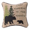 Square Accent Pillow WHAT HAPPENS IN THE WOOD – Cotton Blend by Manual Woodworkers and Weavers - 2 of 3
